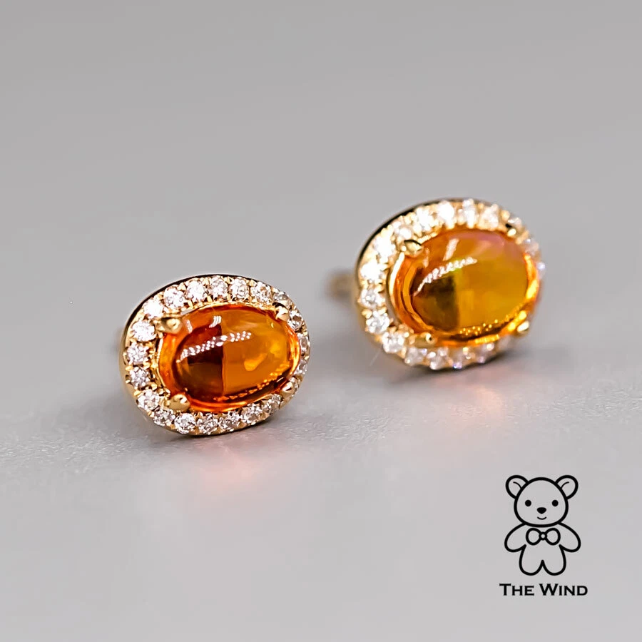 Mexican fire opal on sale earrings
