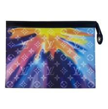 Louis Vuitton Pochette Voyage Toiletry Pouch Monogram Sunset Dye Logo Clutch Bag