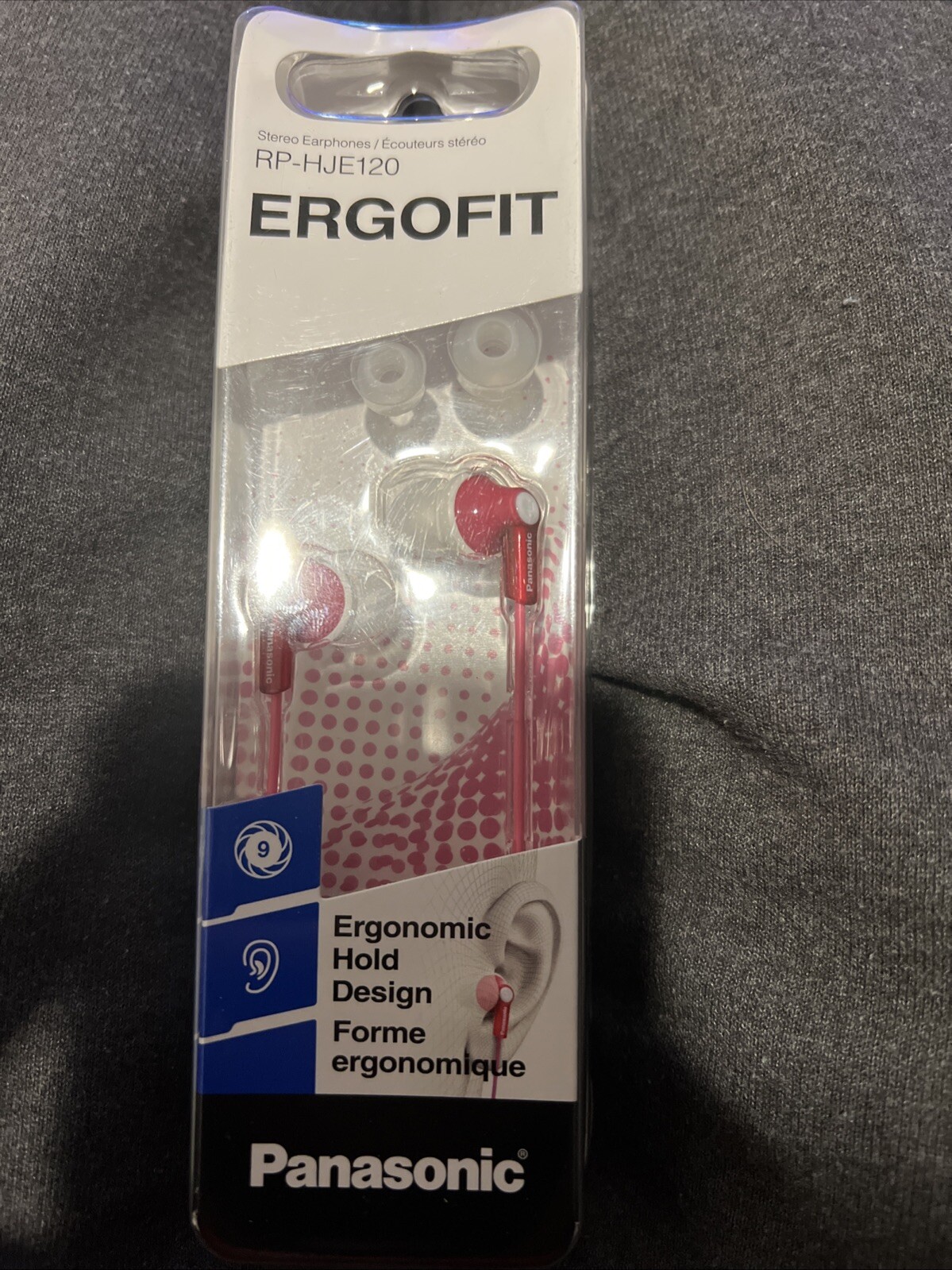 PANASONIC ErgoFit In-Ear Earbud Earbuds HJE120-TCM125 MANY COLORS NEW 
