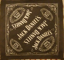 Jack Daniels Bandana Old No. 7 Black White 21 x 21