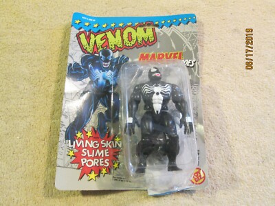 NEW MARVEL SUPER HEROES VENOM LIVING SKIN SLIME PORES ACTION FIGURE TOY BIZ 1991