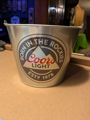 Coors Light Born In The Rockies Ice Beer Bucket