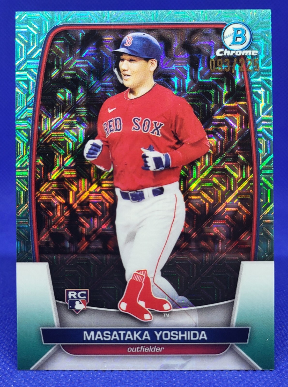 2023 Bowman Chrome Masataka Yoshida #58 - Mega Box Aqua Mojo Refractor /225