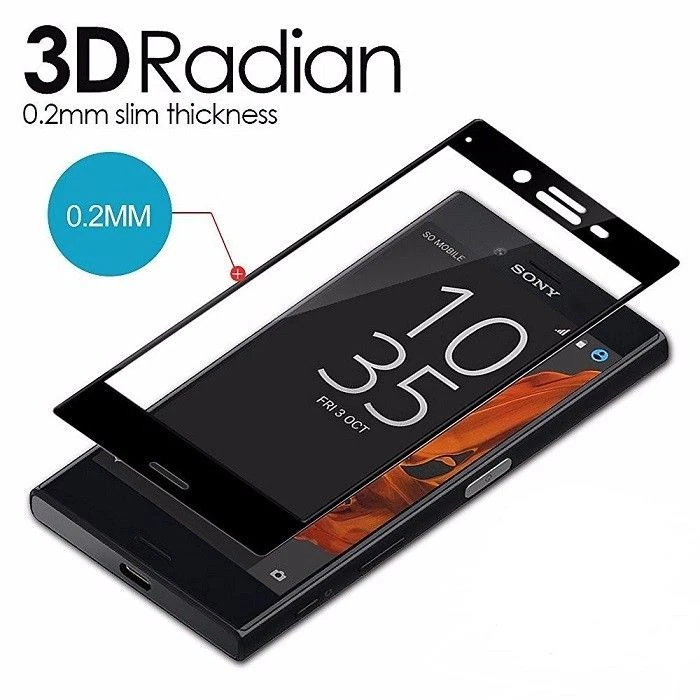 Cubierta de pantalla completa premium Sony XZ,XZS,XZ HD protector de pantalla de vidrio templado  Foto 3 de 4