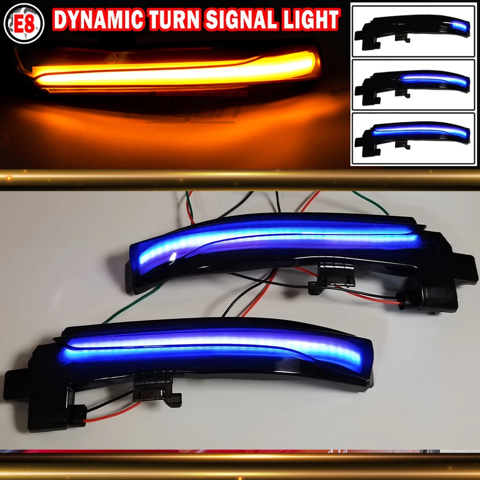 Светодиодные динамические указатели поворота боковые зеркала фары для Volvo V40 V60 S60 S80 V70 III 2 шт. - Изображение 3 из 4