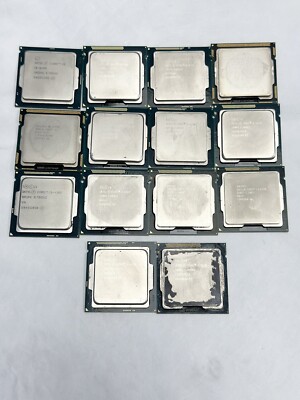 Lot of 14 MIXED Intel Core i3 CPU Processors i3-3240t i3-6100 i3-530 and more