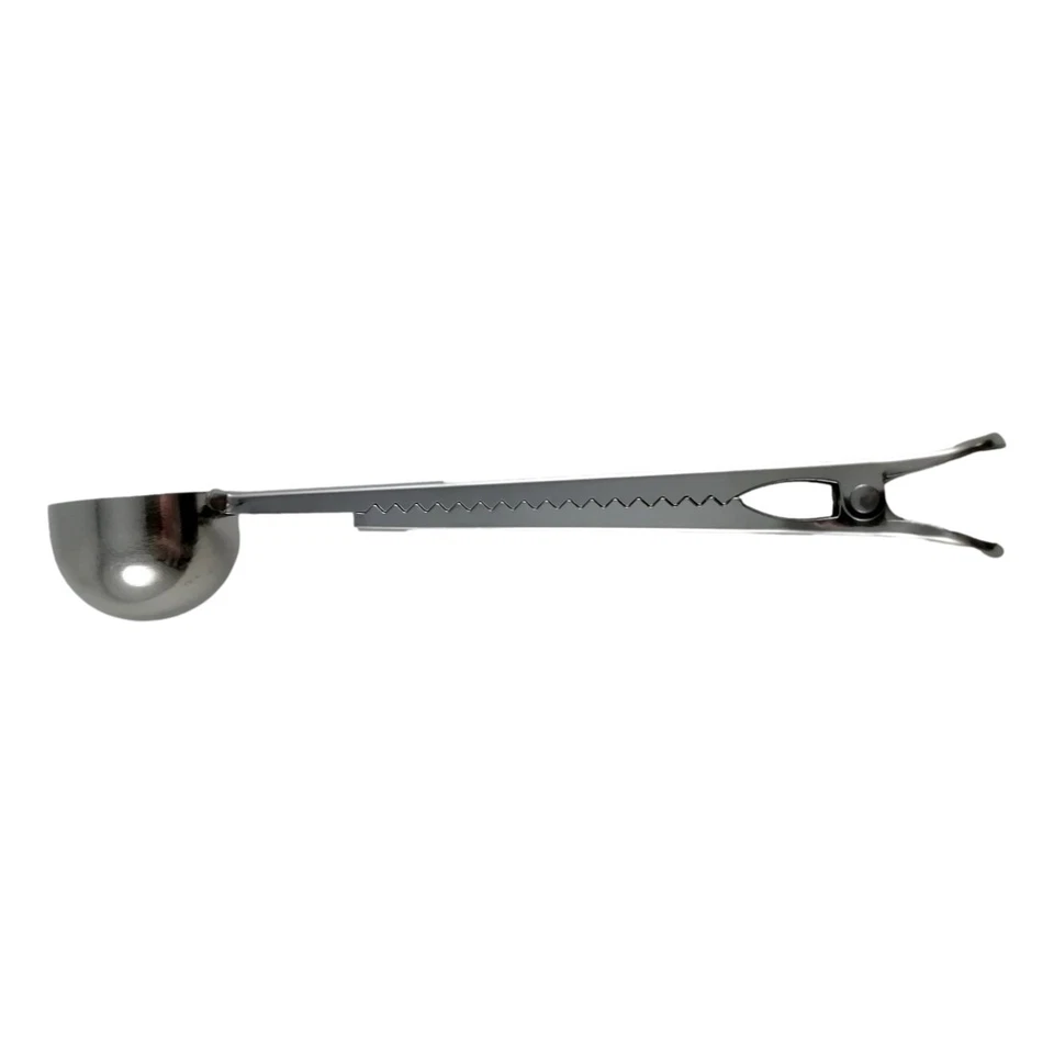 Cuillère à Mesurer Doseur Café Acier Inoxydable avec Pince Clip Rangement - Photo 3/3