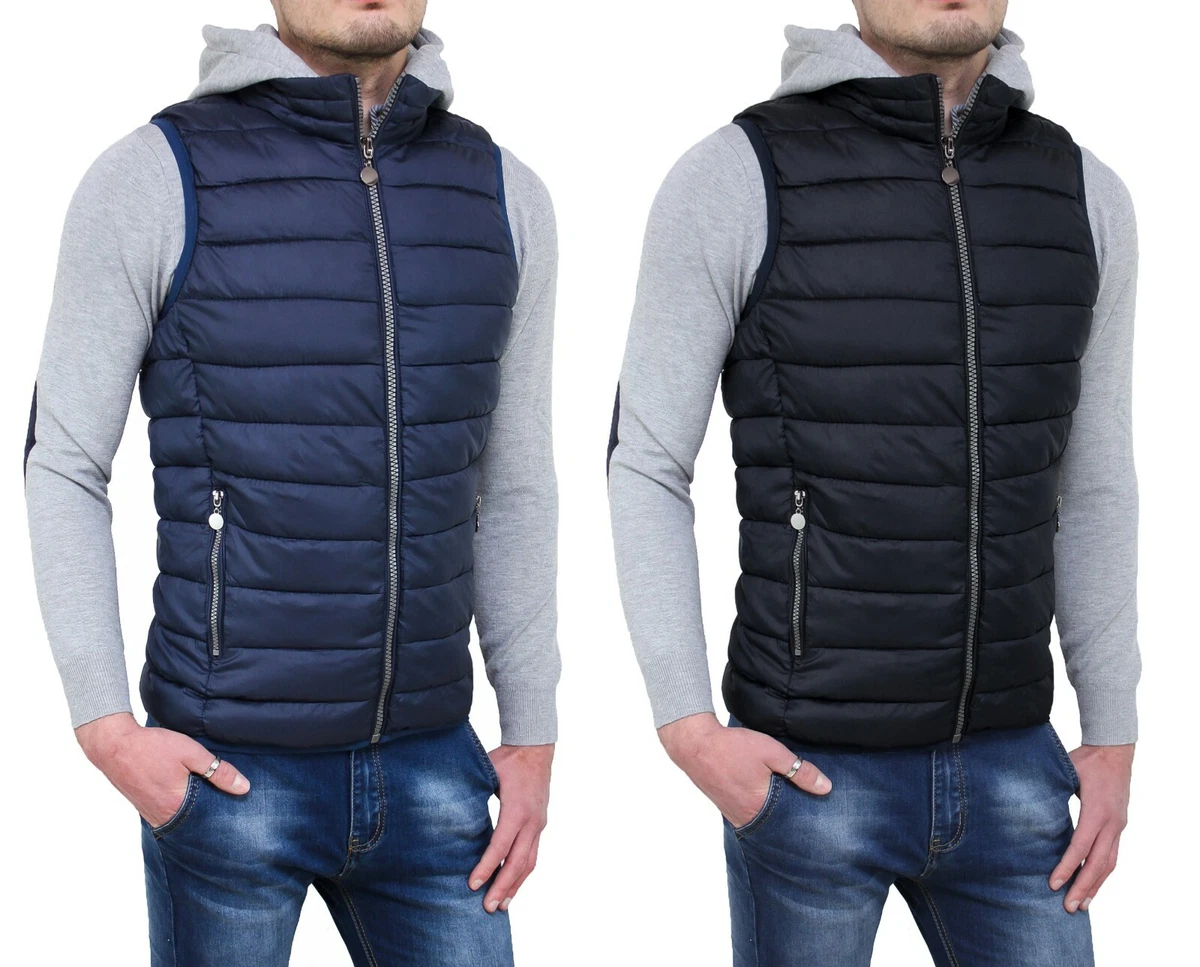 Giubbotto piumino uomo casual smanicato gilet slim fit con