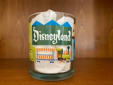 New Disneyland SHAG Dapper Dans Main Street USA Train Balloon Glass Tumbler 2023