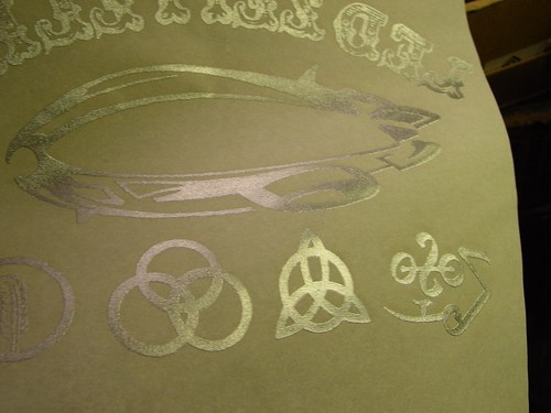 LED ZEPPELIN SILVER SYMBOLS VINTAGE 1970's ROCK & ROLL IRON ON TRANSFER B-20 - Picture 2 of 3