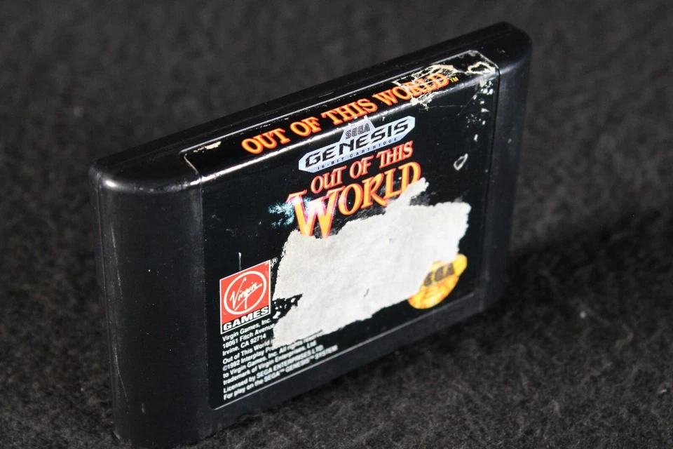 Sega Genesis Out Of This World vintage original video game loose cartridge 1994 - Image 2 of 4