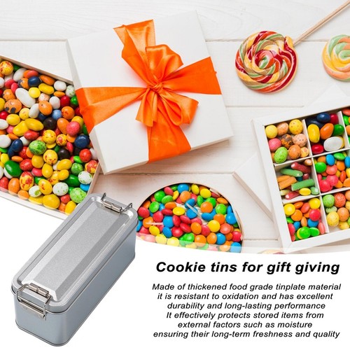 Retro Metal Cookie Tin Box Candy Tinplate Box Home Kitchen Organizer Case Box - Picture 9 of 14