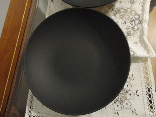 Set of 2 Villeroy & Boch Manufacture Rock Black Pasta Bowls 9 3/8 in W & 2 In H - Picture 5 of 9