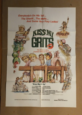 KISS MY GRITS! 1982 Original 28''x41'' 1-sheet poster Susan George aka Summer Heat