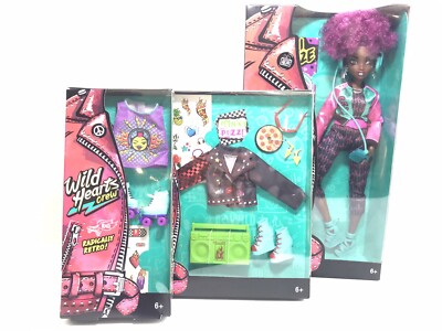 Wild Hearts Crew Doll Cori & 2 Extra Outfits Punky Pizza Party, Radically Retro 
