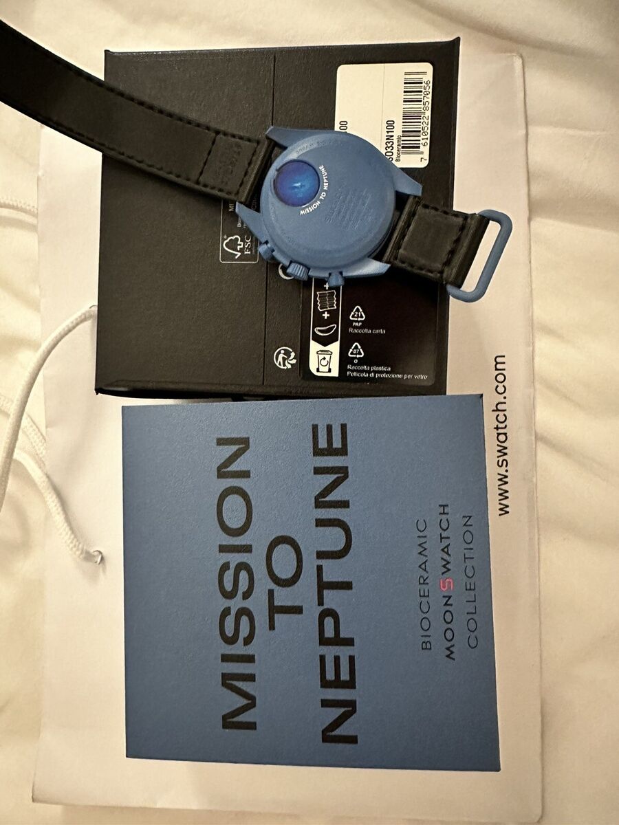 Swatch X Omega Mission to Neptune Rare Blue Bioceramic Case Swatch X Omega Mission to Neptune Rare Blue Bioceramic Case
