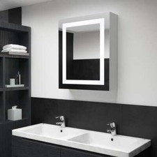 Armadietto Bagno con Specchio e Luci LED 50x13x70 cm Mobiletto Pensile vidaXL