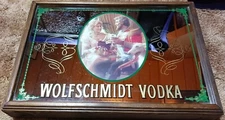 Wolfschmidt Vodka Mirrored Wall Hanging/Table EX- Condition