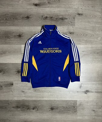 Adidas Golden State Warriors Track Jacket NBA Sz Small Youth ( 8 ) Steph Curry