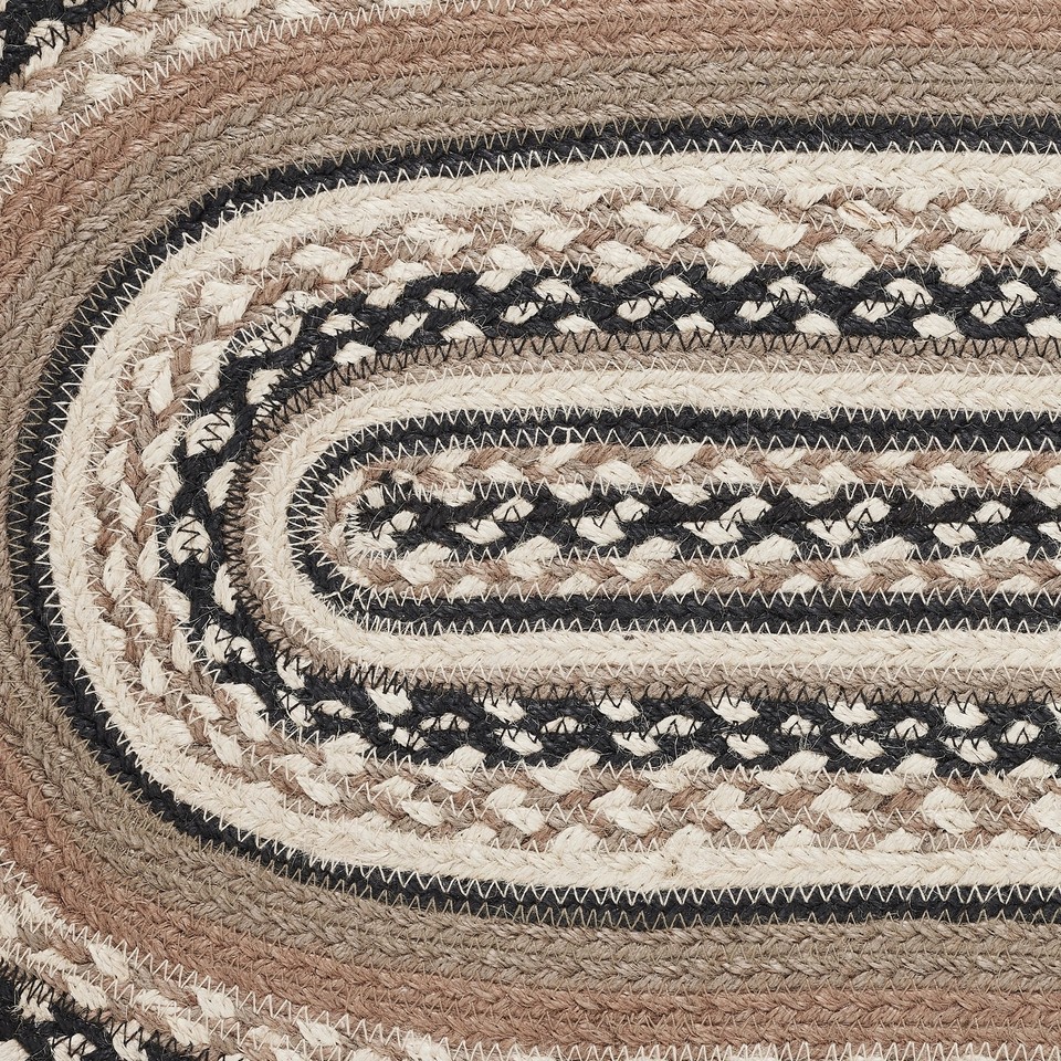 Sawyer Mill Charcoal Creme Jute Oval Runner 13x48 White Runner eBay