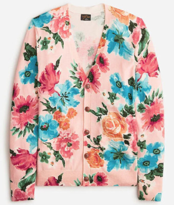 fleurir cモデル ３本セット NWT J Crew 100% Cashmere Floral Flower Cardigan Sweater Mens