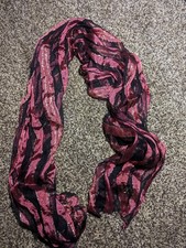 Deep Pink Gold Sparkle Decorative Scarf 66x26