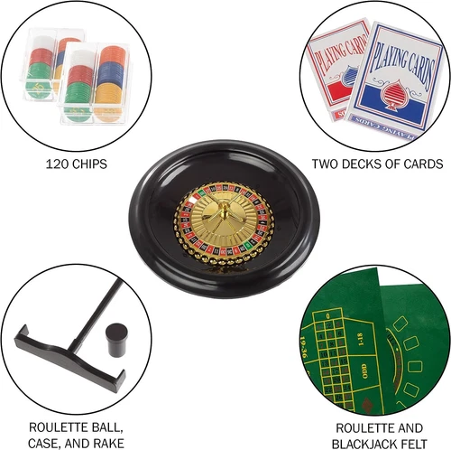 16" Roulette Wheel Set with Felt Chips Cards & Rake for Casino Games AU STOCK - Picture 14 of 14