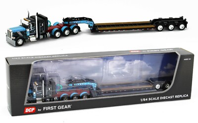 DCP1/64ミニカー Peterbilt379アメリカトラック野郎 DCP 1/64 Peterbilt 379 Flatbed With Flatbed Trailer Semi Truck