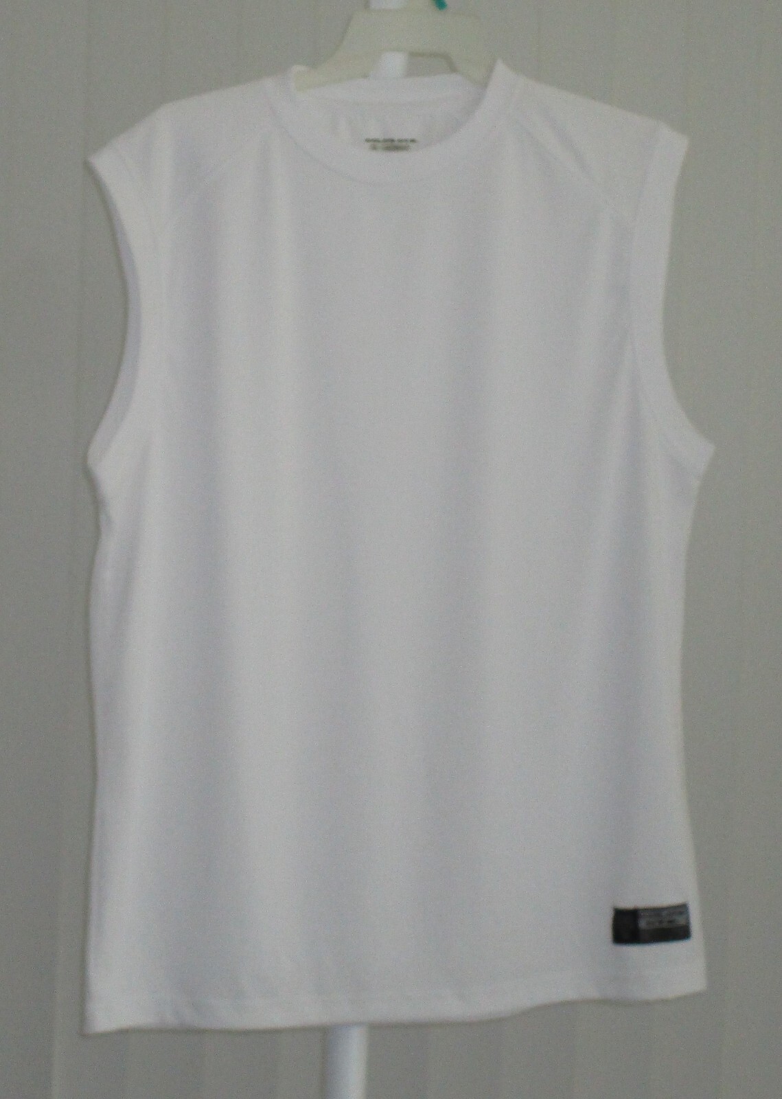 Shirt Sleeveless Muscle Shirt White Golds Gym Bi-Dri Defect XL