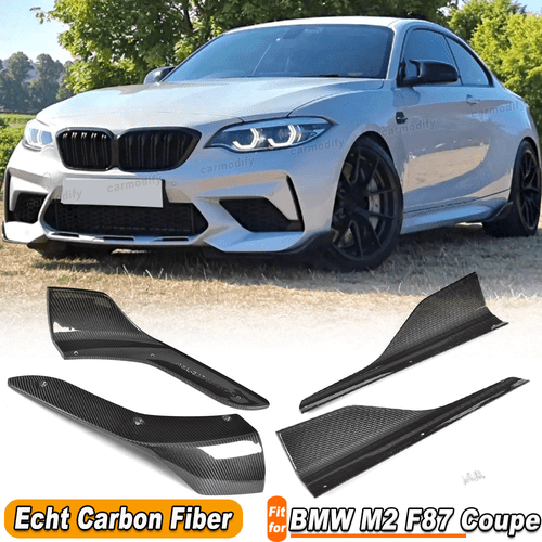 Per BMW M2 F87 Coupè 2016-2020 Carbonio Posteriore Lato Anteriore Spoiler Flaps Splitter  - Foto 1 di 11