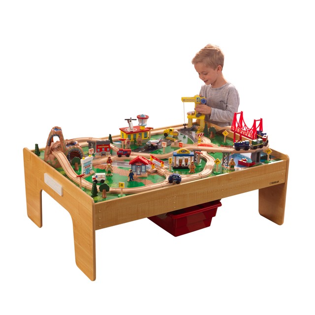 kidkraft railway express train set & table