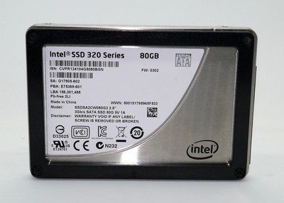 Intel 320 Series 80 GB SATA 2.5-Inch Solid-State Drive SSDSA2CW080G310