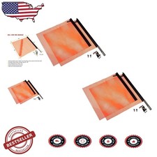 18" Orange Mesh Safety Flags 2-Pack DOT Compliant EZ Mount Quick Release