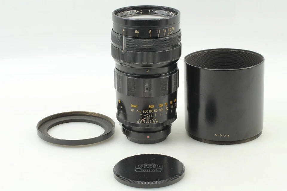 [Exc+5 Hood] Nippon Kogaku Nikkor-Q 25cm 250mm f4 Lens Nikon S Reflex From JAPAN - Image 2 of 4