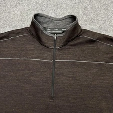 Kuhl Sweater Mens Large Brown 1/4 Zip Performance Pullover Outdoor Hiking