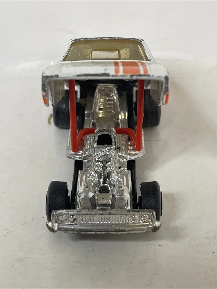 Dodge Charger 1971 Matchbox vintage "piel de naranja" #74 Mopar Muscle Car Dragster Foto 2 de 4
