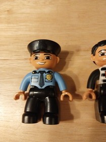 Lego DUPLO Police Officer Criminal Inmate Prisoner Replacement Figure Lot 10532