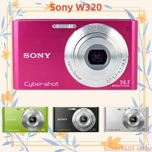 90% New SONY Cyber-shot DSC-W320 Digital Camera 14.1MP 3.0 x Optical Zoom CCD