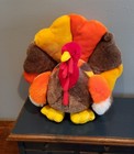 VINTAGE 1988 CHRISHA PLAYFUL PLUSH LARGE THANKSGIVING TURKEY-HARVEST/AUTUMN