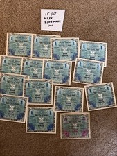 LOT OF 15 Allied Military Germany Notes 1 Mark To 5 Mark Series 1944