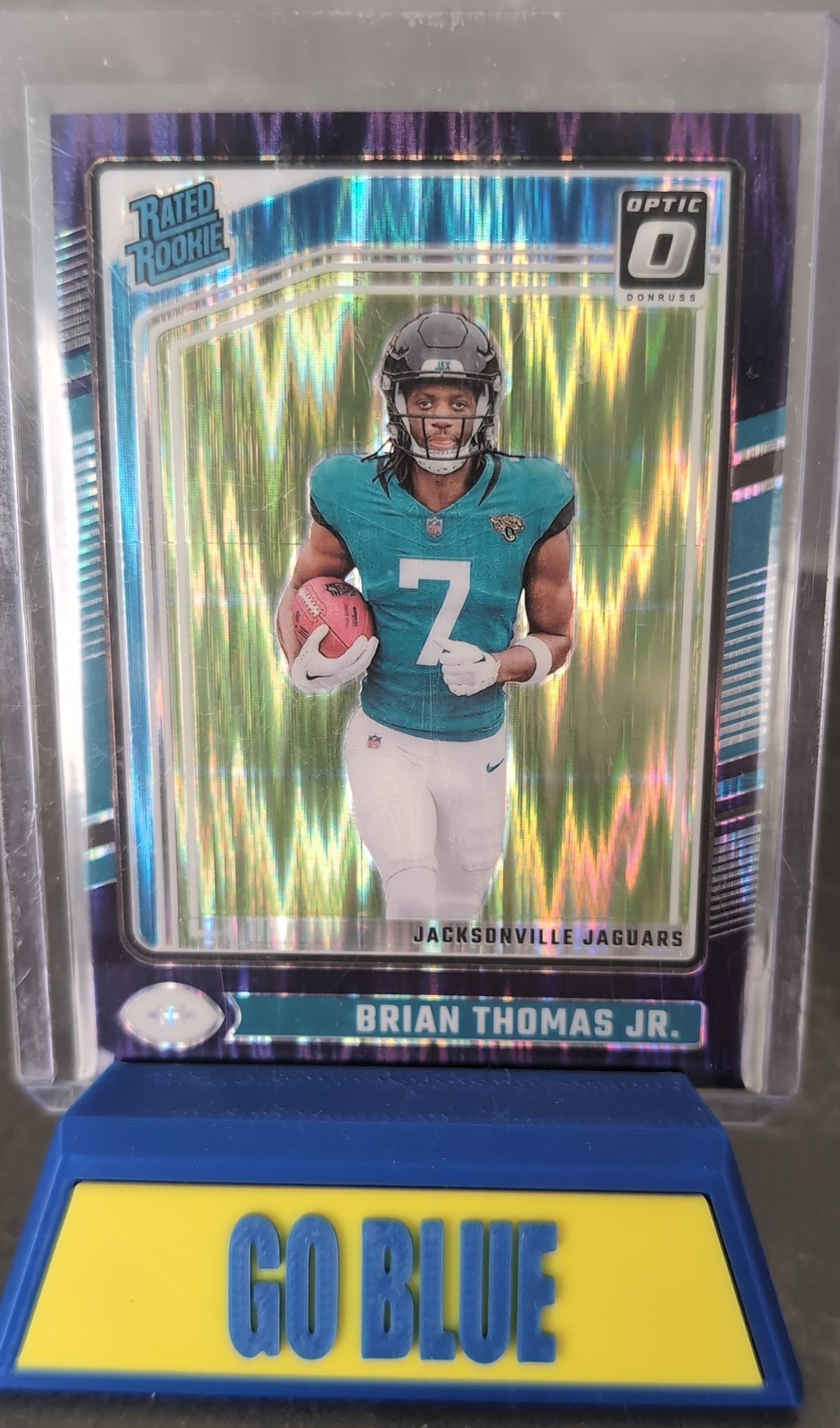 2024 Panini Donruss Optic -Rated Rookie Brian Thomas Jr. #214 Purple Shock Prizm
