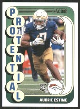 2024 Score Protential #6 Audric Estime Denver Broncos TW533