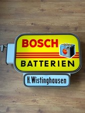 Original Bosch Leuchreklame 60er Jahre Batterien Z&uuml;ndkerzen Tankstelle Rarit&auml;t