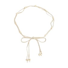 Womens Casual Braided Waistband Cotton Thread Adjustable Bohemian Accents