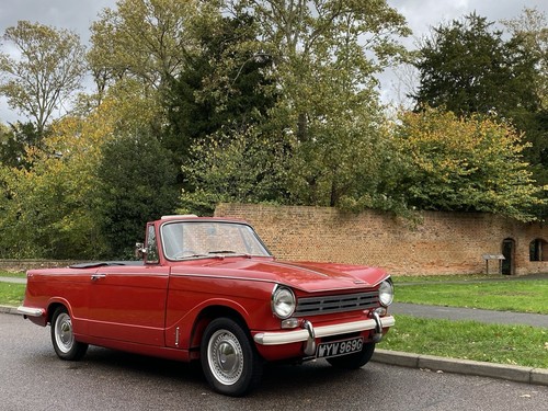 Photo Ancienne Triumph Herald Convertible 1960 – Tirage Vintage, Auto Britannique