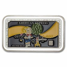 1 oz Silver Bar - American Express (Richie Rich, Enamel)