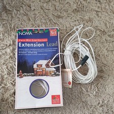 NOMA, Twin Way Low Voltage Xmas Lights Extension Lead, 10 Metres-33 Feet Long x2