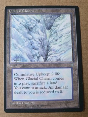 Glacial Chasm Ice Age Regular MP MTG Magic the Gathering Card