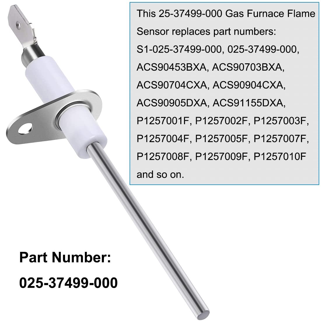 5x Ignitor S1-025-37499-000 Fit Luxaire Or York Furnace Flame Sensor Replacement