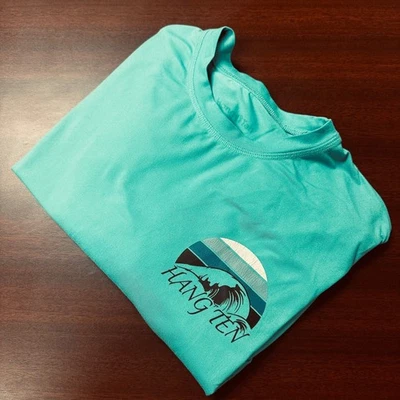 Hang Ten Herren Langarm T-Shirt Herren Small Wave Rash Guard UPF 50 Schutz - Bild 1 von 4